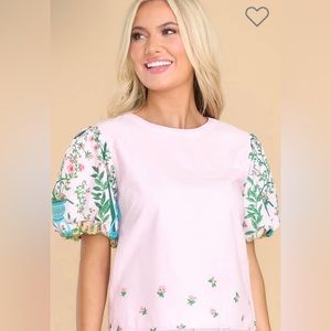 Olivia James the Label Parlor Pink Top